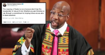 Warnock Deleted Tweet Easter 1